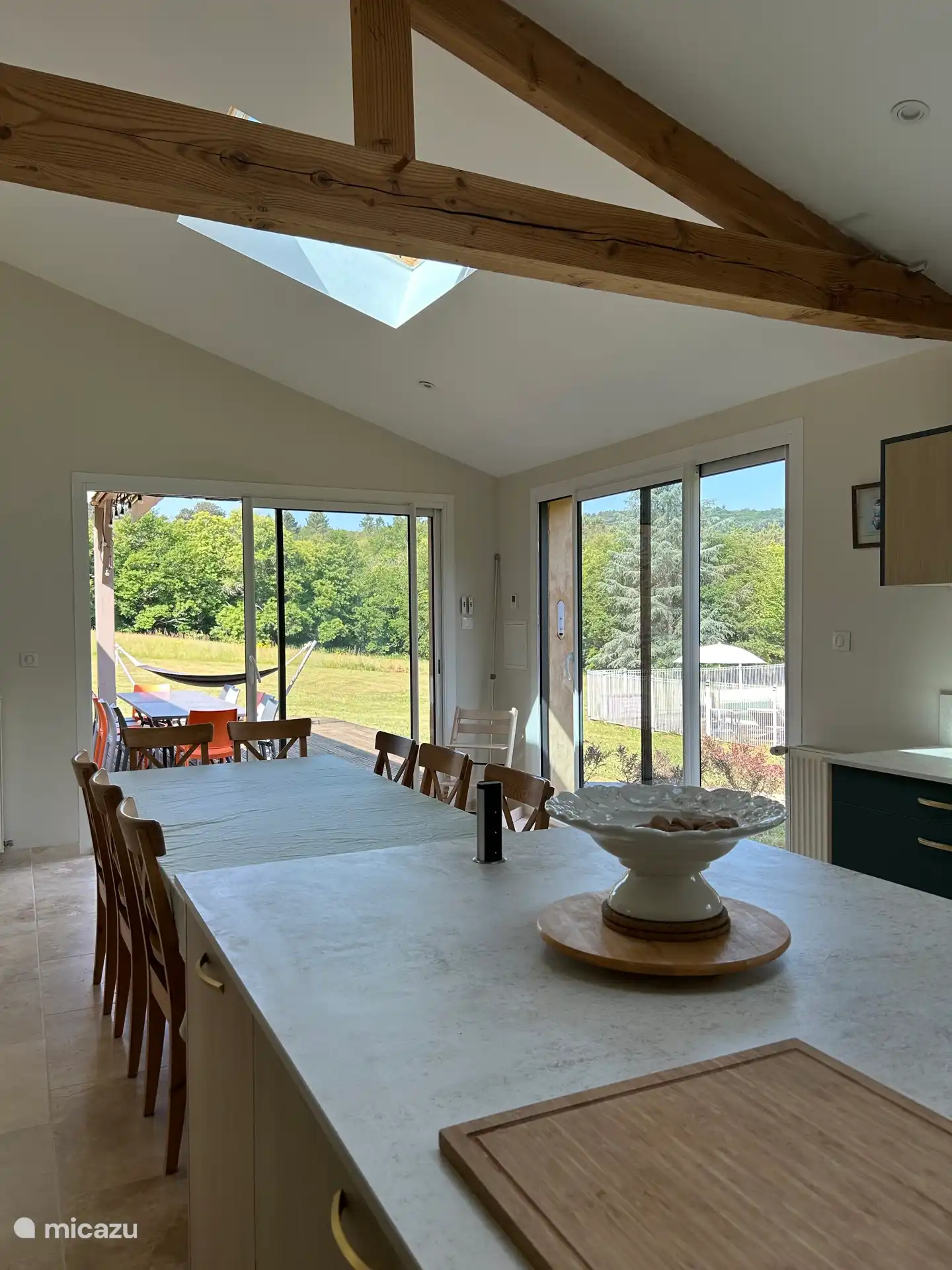 Prachtig uitzicht vanuit de keuken