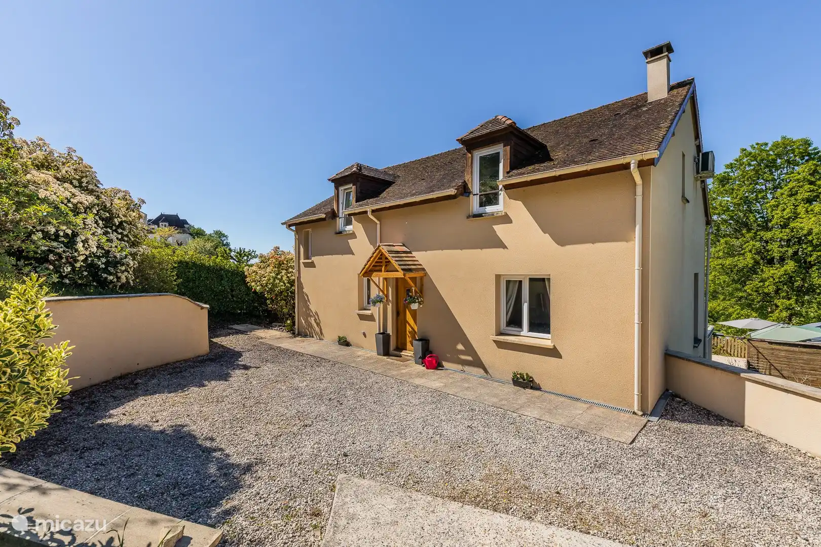 Parking in front of the door.