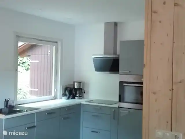 Wieda en Alemania, Baja Sajonia, Wieda - casa vacacional Cocina moderna con lavavajillas, frigorífico y horno.
Cocinar en placa de inducción.