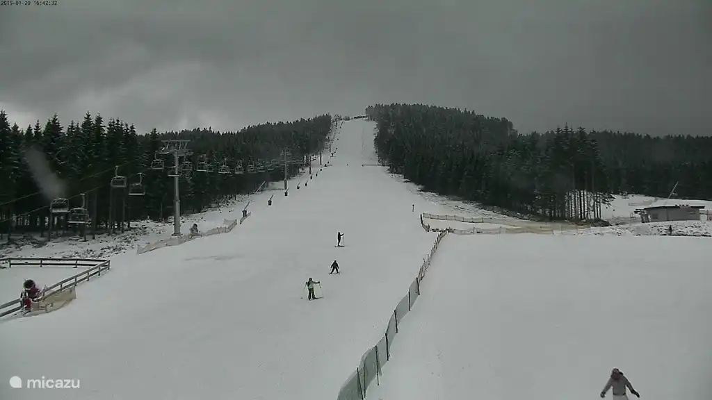 Skiing on the Wurmberg Braunlage. In the winter season is here guaranteed snow as the temperatures are below zero by the presence of sneeuwkanonen.