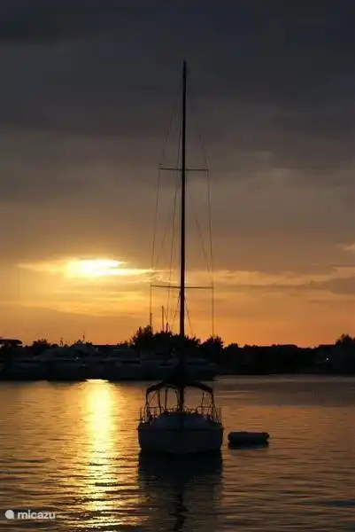 Sonnenuntergang in Rogoznica.