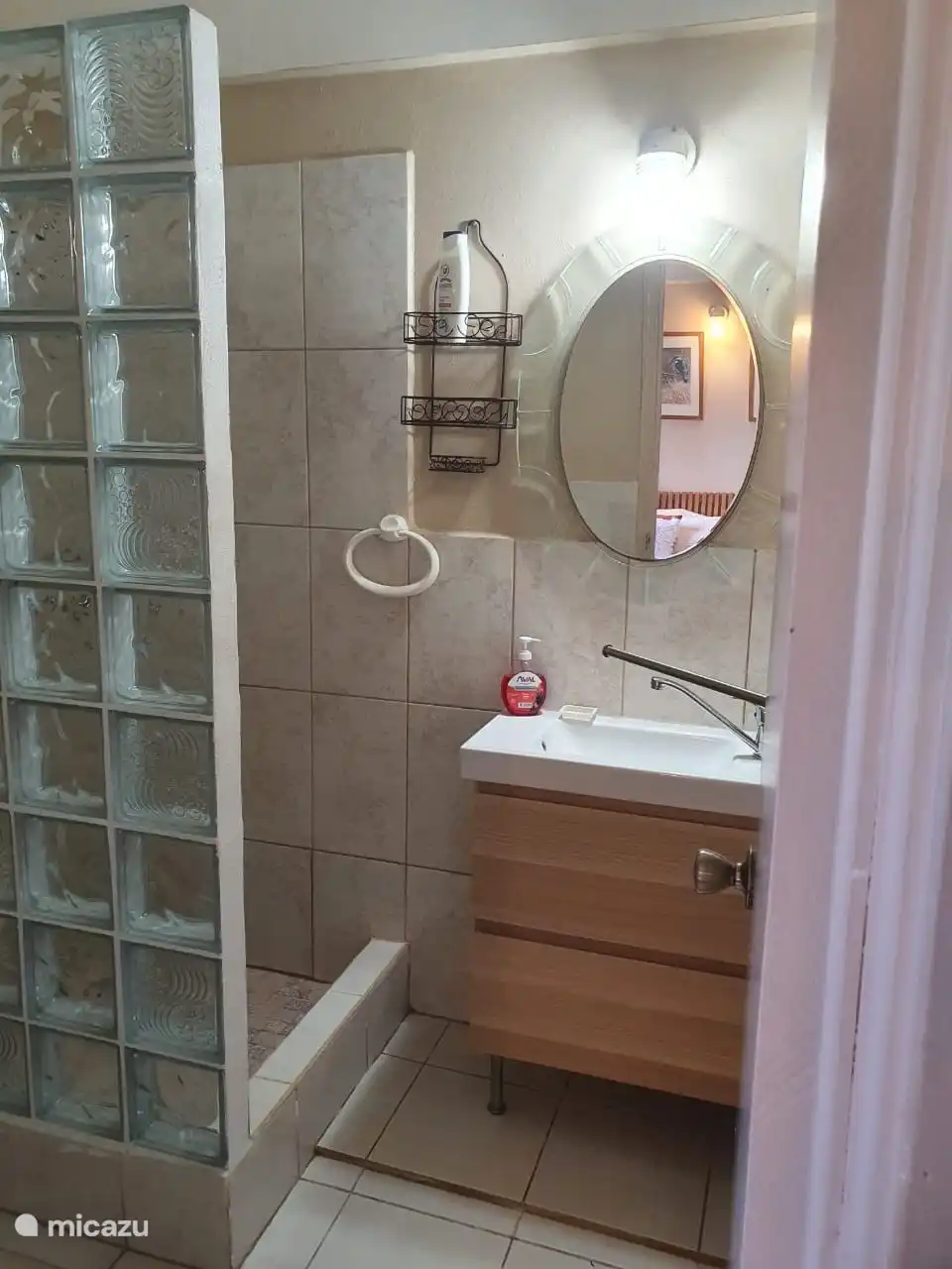 Bathroom with shower (hot water)
