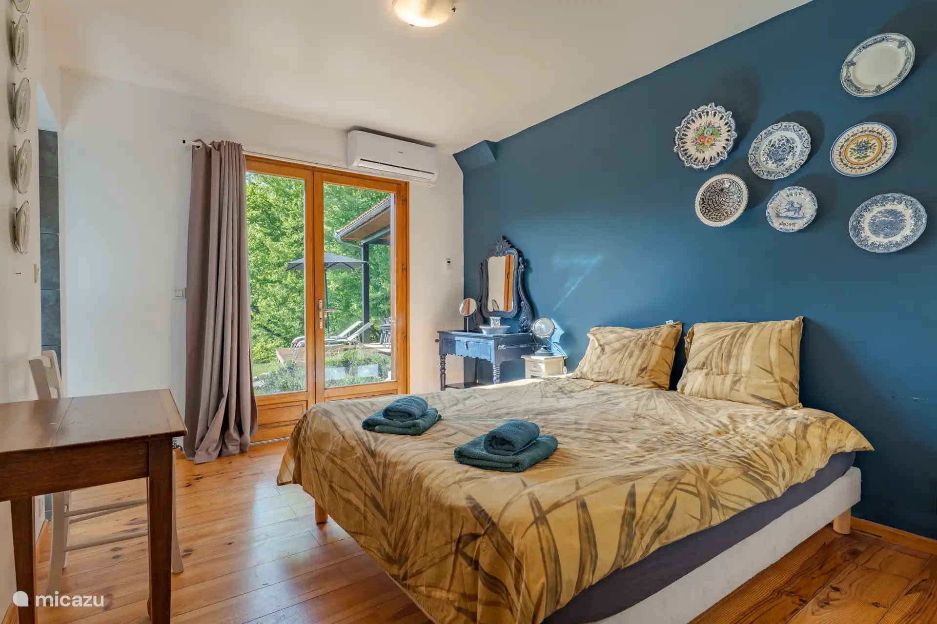 De blauwe slaapkamer