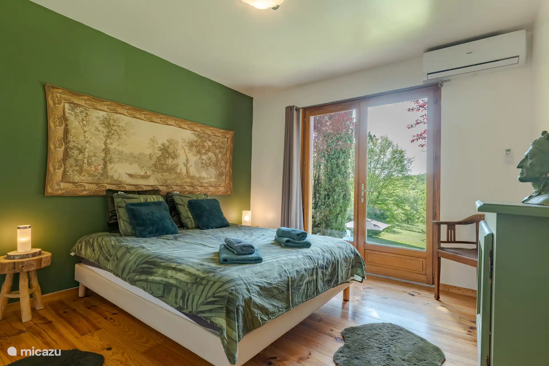De groene slaapkamer