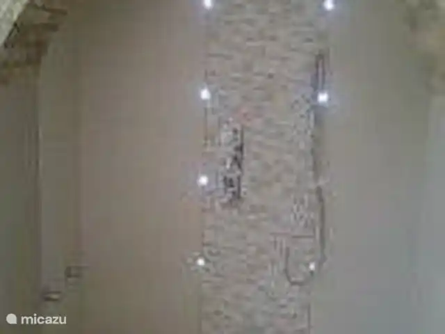 Location de Vacances Espagne, Costa Blanca, Onil, maison de vacances - Casa Olyves avec piscine chauffée Douche à l’italienne à effet pluie avec éclairage LED.