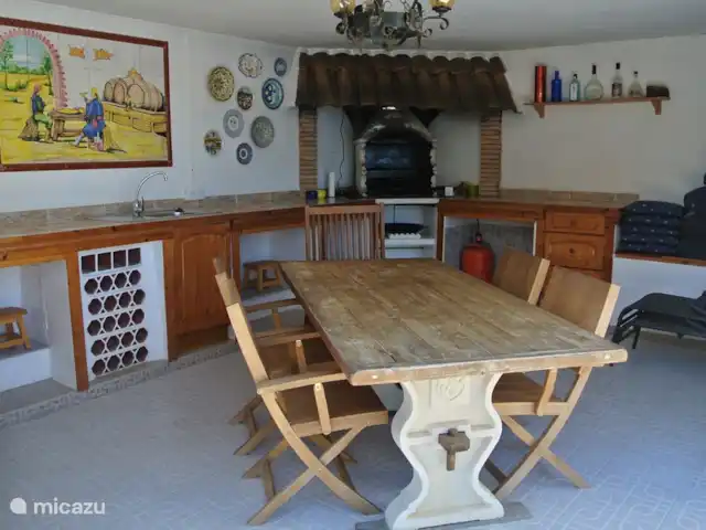 Villa Delfín en España, Costa Cálida, Mazarrón - villa Esta es una descripción general de la cocina al aire libre.