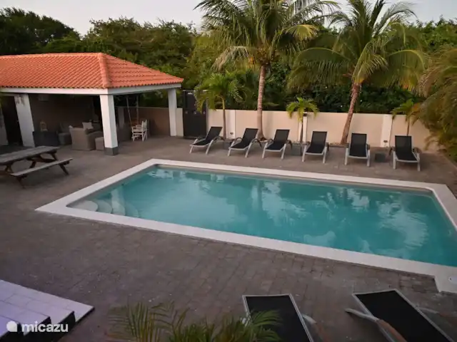 Villa Noucasa | Curaçao, Banda Ariba (est), Jan Thiel - villa Piscine au crépuscule