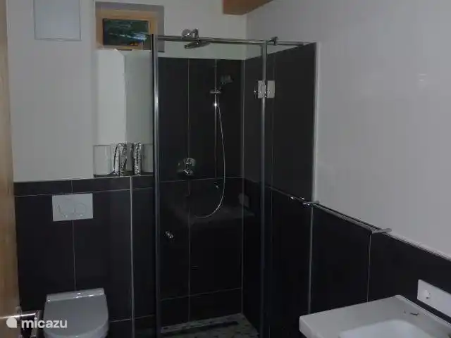 Location de Vacances Autriche, Salzburgerland, Hinterglemm, chalet - Chalet avec sauna à Hinterglemm 2 salles de bains supplémentaires avec douche de luxe, toilettes, lavabo et chauffage au sol