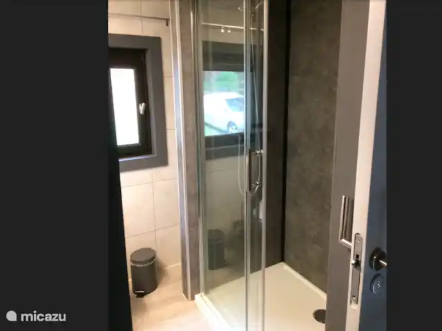 Location de Vacances Belgique, Ardennes, Blaimont, bungalow - Gîte du Domaine du Bonsoy Salle de bain avec douche