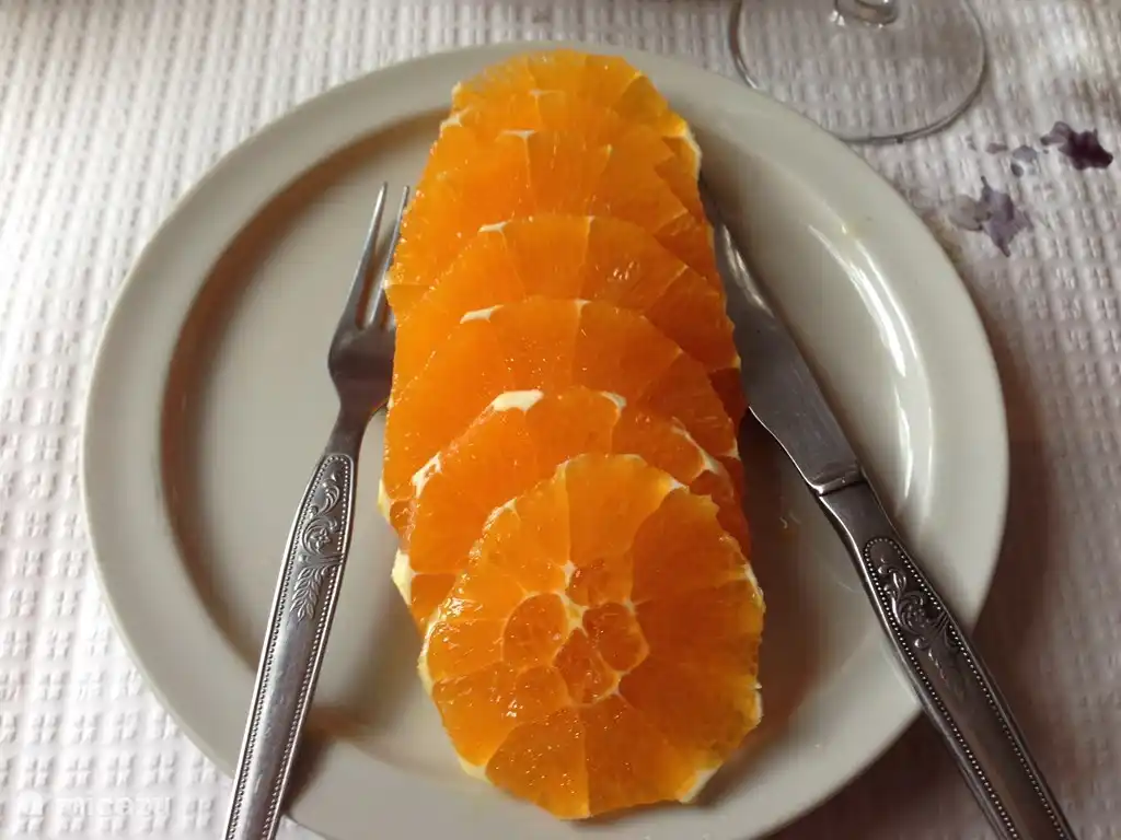 An orange cut entirely for you is a luxury :)