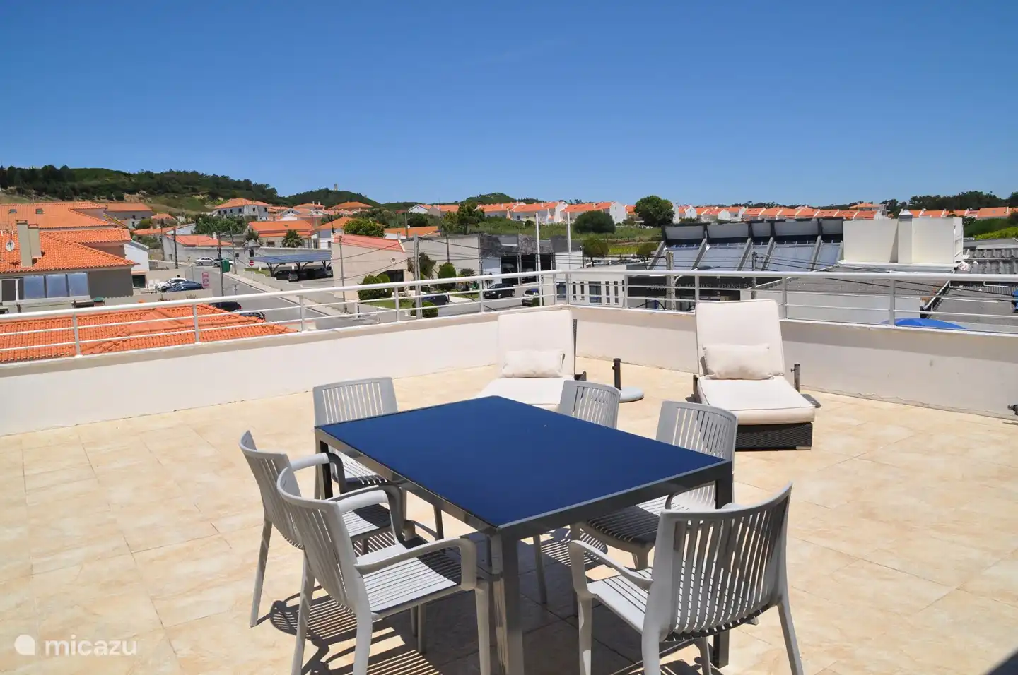 Large terrace with mountain view