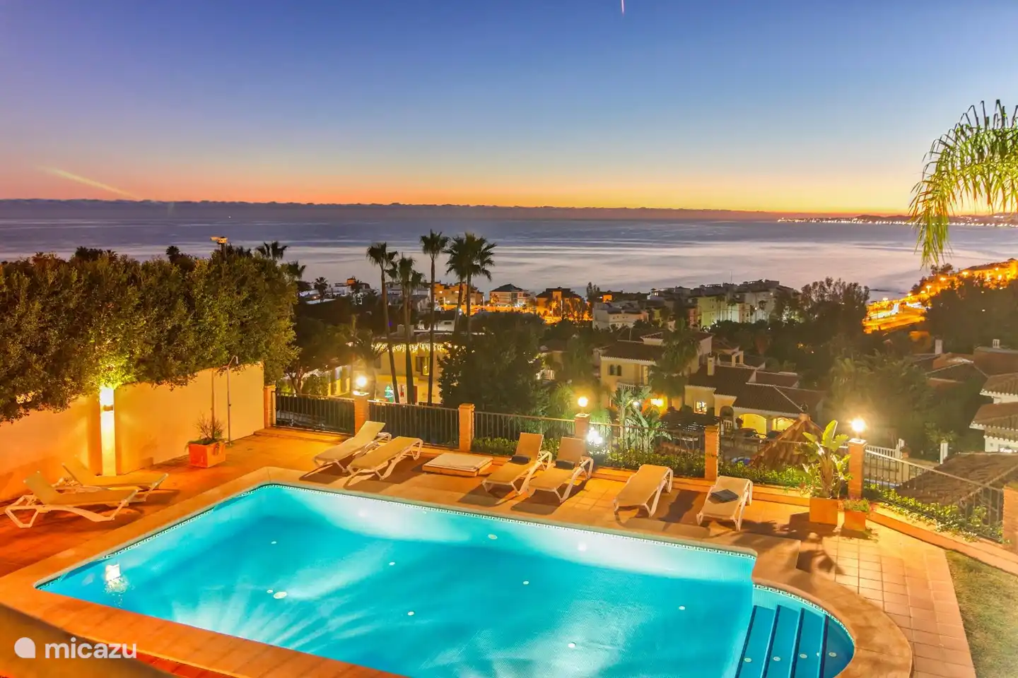 continente africano en el horizonte.