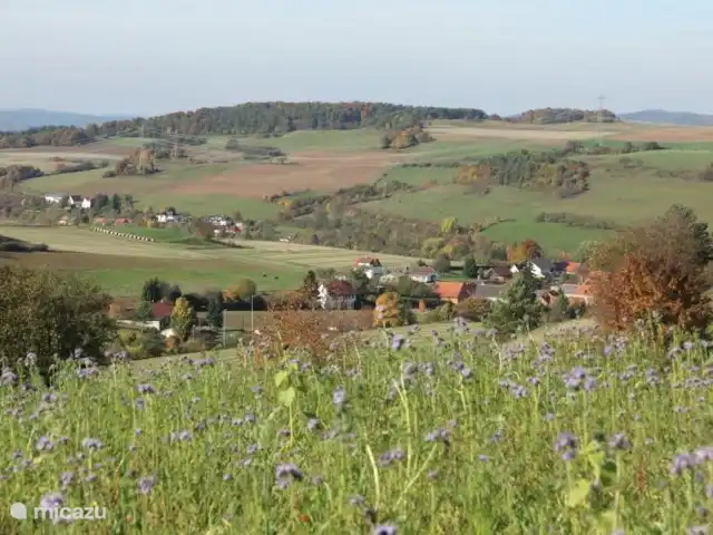 casa vacacional en Alemania, Hesse, Ronshausen – Us Hûske Los bosques se intercalan con este tipo de hermosas vistas.