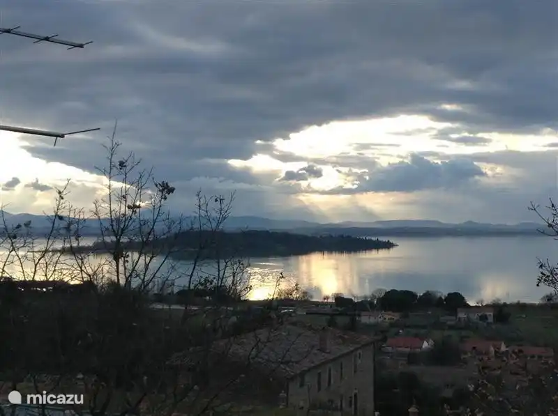 beautiful view over the lake of Trasimeno.