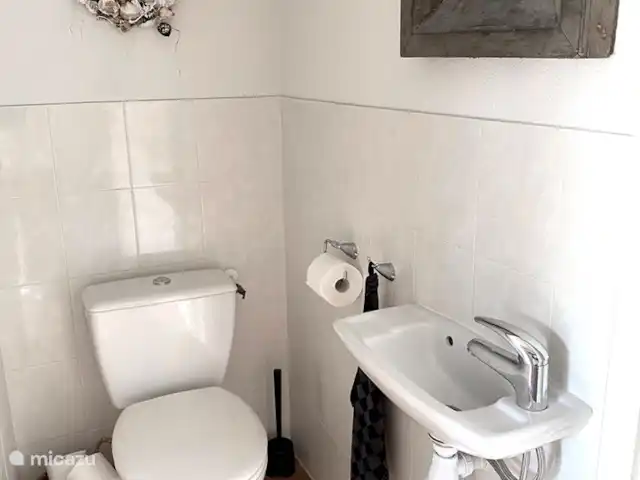 Villa Le Sanglier, met privé zwembad huren in Frankrijk, Ardèche, Vallon-Pont-d'Arc - villa toilet beneden