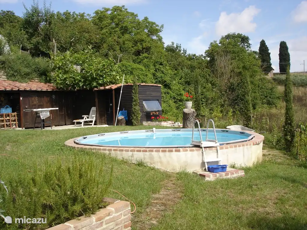 swimming pool and storage rooms