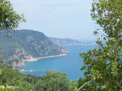 Die schöne grüne Küste mit herrlichem Blick über das Mittelmeer