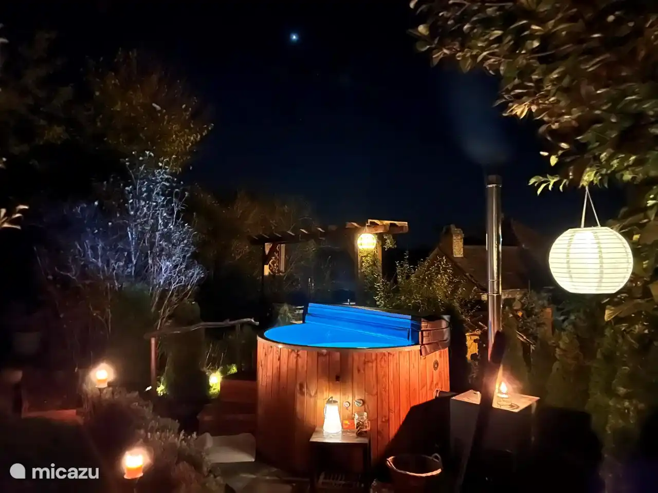 Der Whirlpool in der Nacht