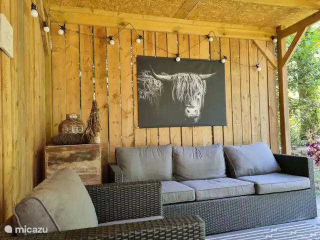 De Vlinder huren in Nederland, Gelderland, Winterswijk - bungalow terras onder de overkapping