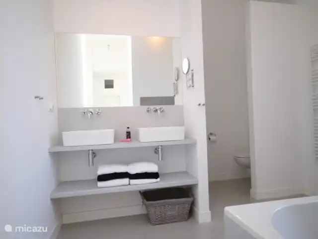 Villa de Banninck **** huren in Frankrijk, Charente, Laprade - villa Badkamer en suite met ligbad, douche en toilet bij slaapkamer 1