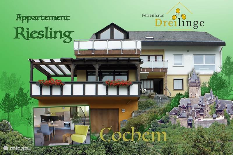 Ferienwohnung Deutschland, Mosel, Cochem Appartement Ferienhaus Dreilinge, app 'Riesling'