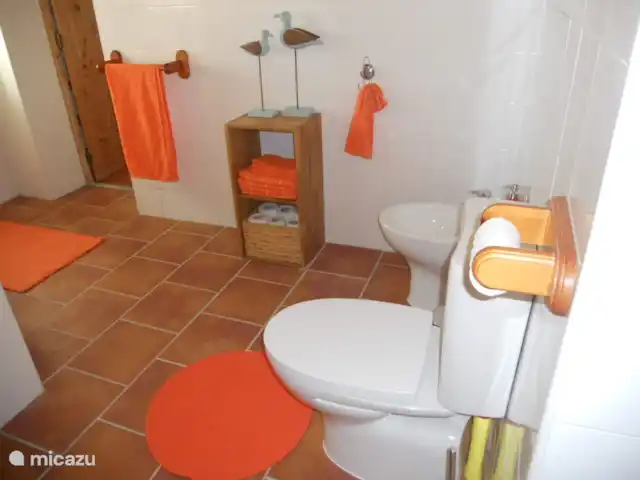 Casa na Colina huren in Portugal, Algarve, Porto Carvalhoso - vakantiehuis Na de badkamerrenovatie december 2017 is er nu behalve een inloopdouche, wastafel en toilet nu ook een bidet.