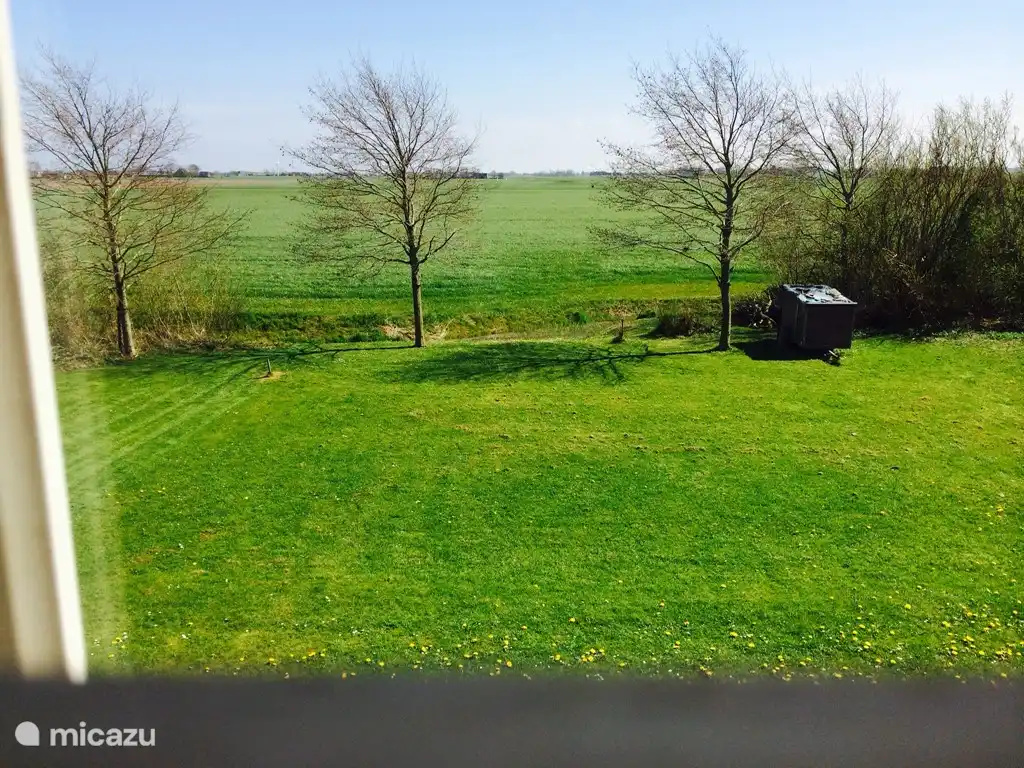 Blick vom Haus über Ackerland