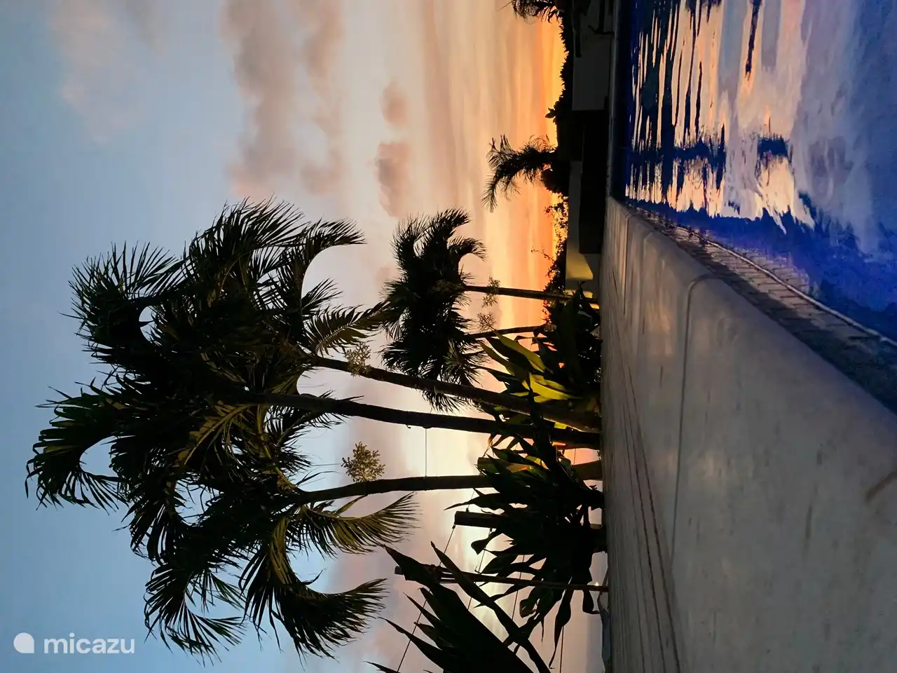 Maravillosos atardeceres desde la piscina.