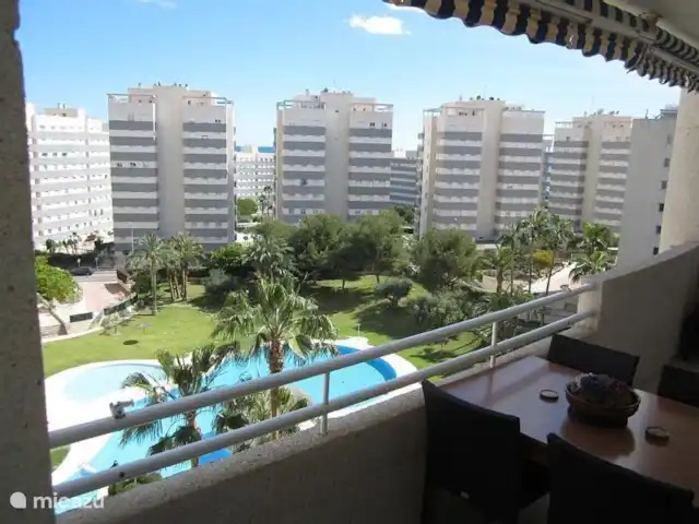 Luxueuse plage App.Jardin del Mar, baignade | Espagne, Costa Blanca, El Campello - appartement Superbe vue piscine et vue mer limitée entre les bâtiments depuis votre terrasse au 7ème étage.