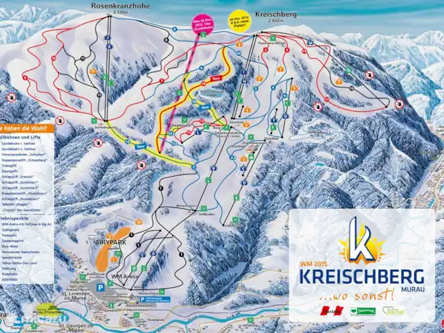 Chalet de bien-être Kreischberg | Autriche, Styrie, Sankt Lorenzen ob Murau - chalet Domaine skiable Kreischberg (jusqu'à 2118 mètres) : 17 km de pistes bleues, 15 km de pistes rouges, 8 km de pistes noires. Un total de 40 km de pistes. 6 téléskis, 4 télésièges et 3 télécabines. De plus : piste de tubing, piste de luge et le plus grand half pipe d'Europe !