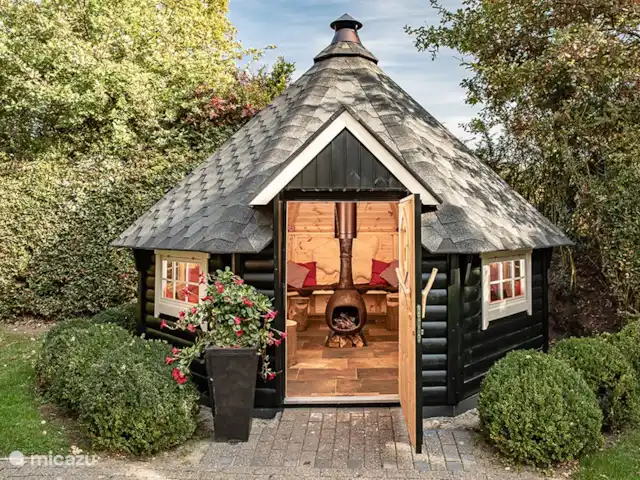 Arcoíris que incluye kota finlandesa en Países Bajos, Overijssel, Losser - casa vacacional Kota finlandés