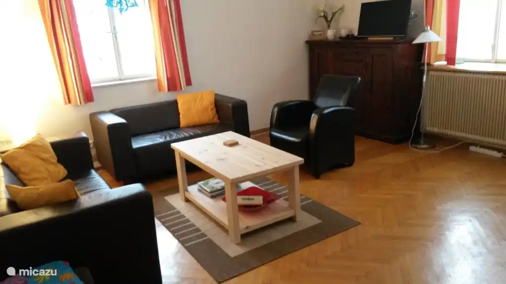 Living room with fireplace