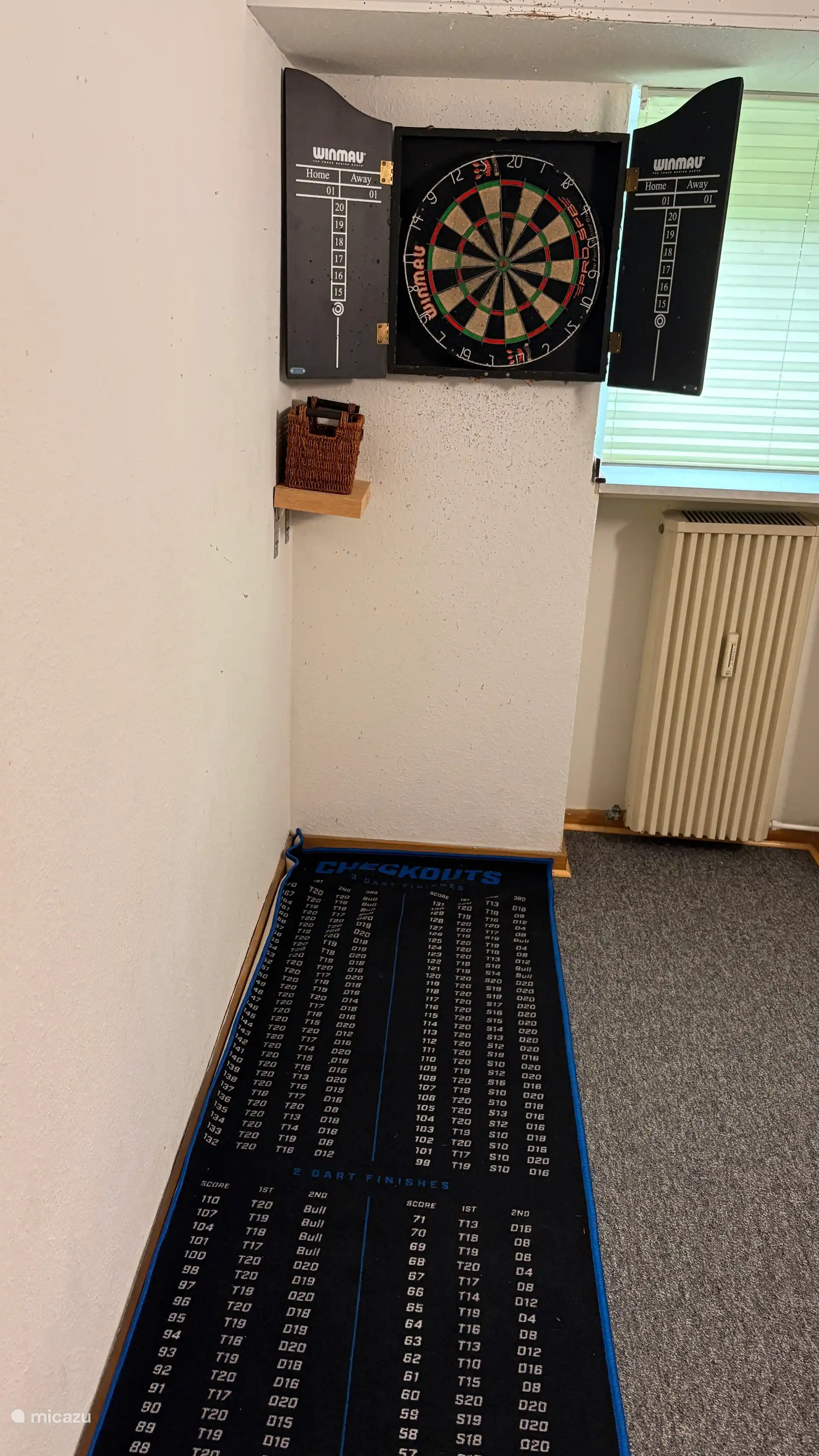 Juego de dardos en el s&#243;tano de juegos