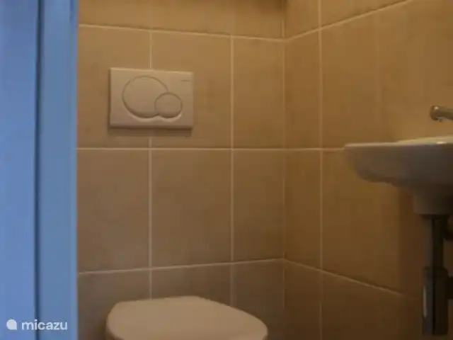Vieille Meule | Pays-Bas, Overijssel, Haaksbergen - maison de vacances Toilettes indépendantes suspendues avec fontaine.