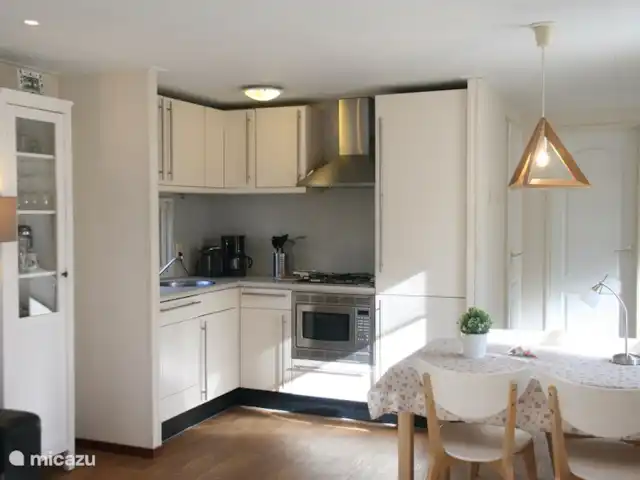 Vieille Meule | Pays-Bas, Overijssel, Haaksbergen - maison de vacances Cuisine complète avec lave-vaisselle, coin repas avec lampe design