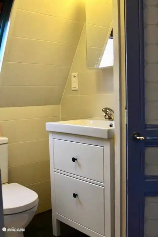 Tweede verdieping; Badkamer 2 met douche, WC en wastafel