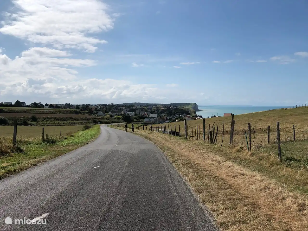 Terugwandeling vanaf Le Tréport over de falaise, uitzicht op Mesnil-Val