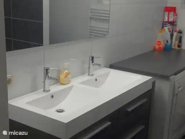 Maison d'Orange | Pays-Bas, Overijssel, Holten - maison de vacances Première salle de bain attenante à la chambre principale.