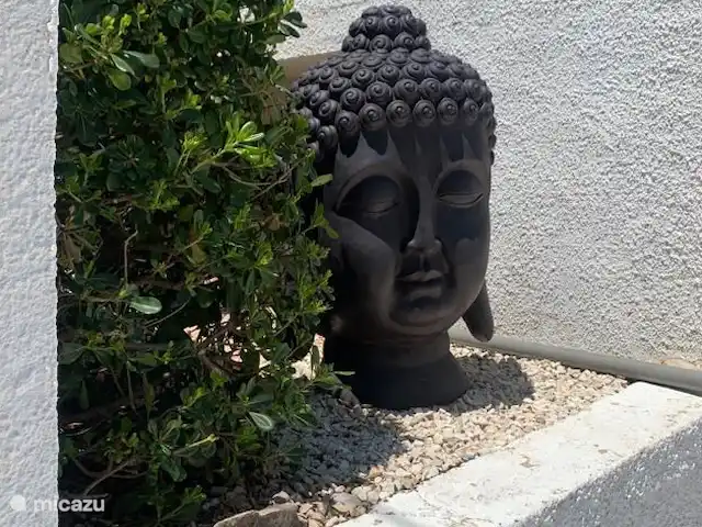 Villa Costa Blanca huren in Spanje, Costa Blanca, Pedreguer - villa Als u binnenkomt word u begroet door deze Boeddha aan de linkerkant