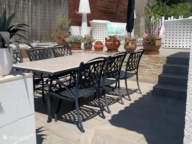Villa Costa Blanca huren in Spanje, Costa Blanca, Pedreguer - villa grote eettafel bij de BBQ