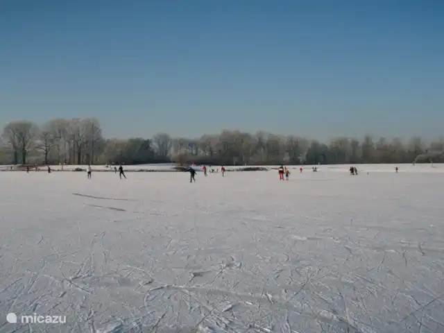 Villa forestière 'De Veenhof' | Pays-Bas, Overijssel, Holten - maison de vacances En espérant un hiver rigoureux : alors il est merveilleux de patiner sur le lac récréatif de Bussloo (± 20 km) ou sur la patinoire de Holten