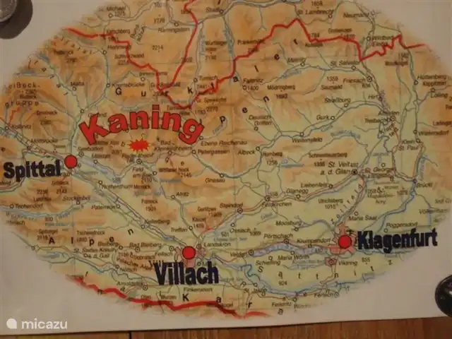 Alpentraum, apartamento Almhof en Austria, Carintia, Kaning (Radenthein) - apartamento La ubicación de Kaning.