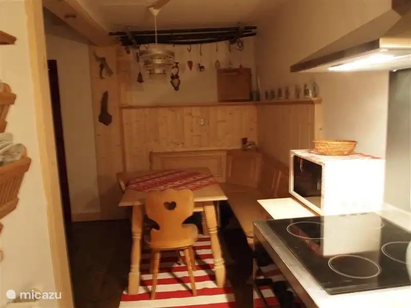 Austrian cozy sitting area in the kitchen.