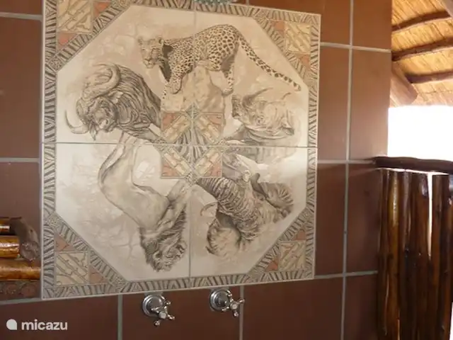 Villa Khamkirri | Afrique du Sud, Mpumalanga, Marloth Park - villa Une merveilleuse douche extérieure dans le chalet.