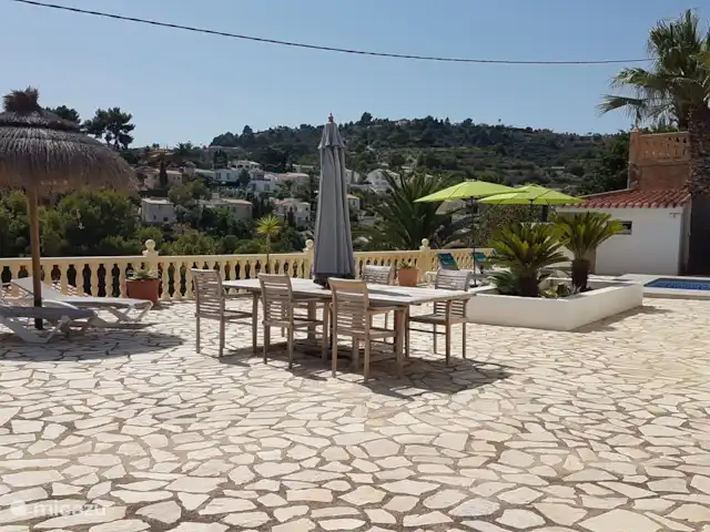 Retour au début! Villa Perla del Mar 2 à 8 p | Espagne, Costa Blanca, Benissa - villa grande terrasse ensoleillée avec transats