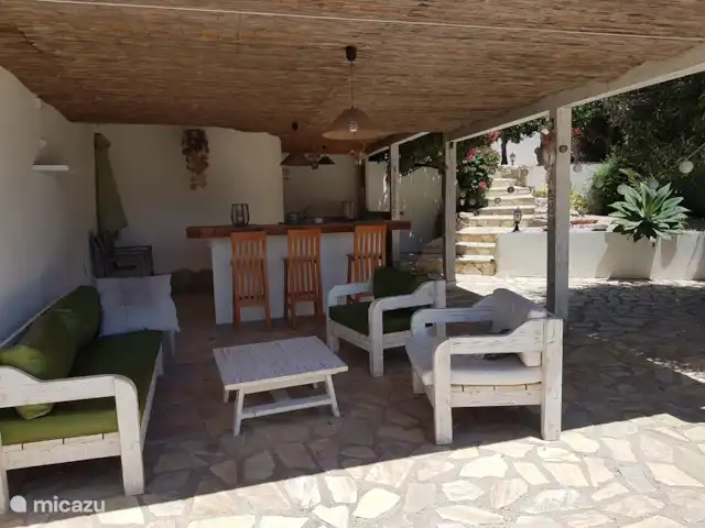 Retour au début! Villa Perla del Mar 2 à 8 p | Espagne, Costa Blanca, Benissa - villa Coin salon avec cuisine extérieure et BBQ