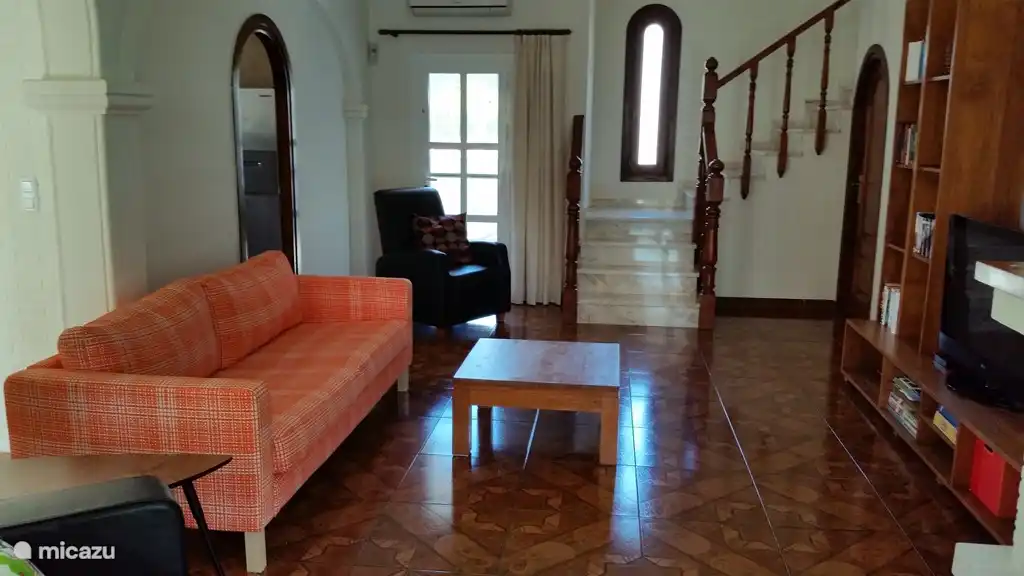 the airy living room with all comfort