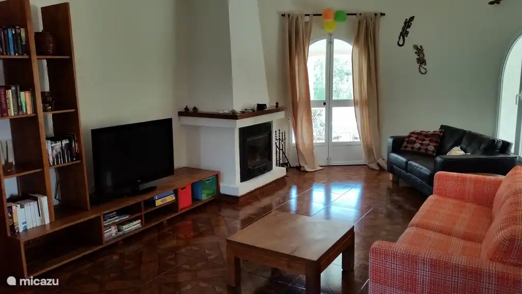 the airy living room with all comfort