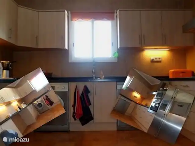 Casa Gusta huren in Spanje, Costa Blanca, Jalón - villa ruime hoofdkeuken met moderne apparatuur en Amerikaanse ijskast met ijsblokjesmachine