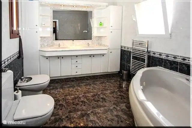 bathroom with the master bedroom